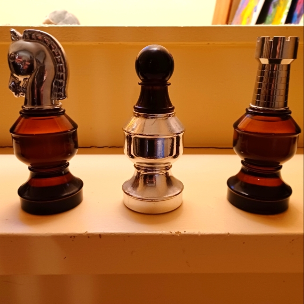 Set of 3 Avon collectable chess cologne